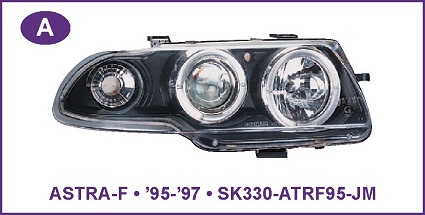 Angel Eye farovi OPEL ASTRA F Hrom,crni 95-97